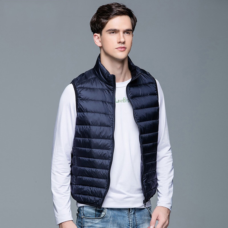 Fashionable Men's Stand Collar Down Jacket Vest