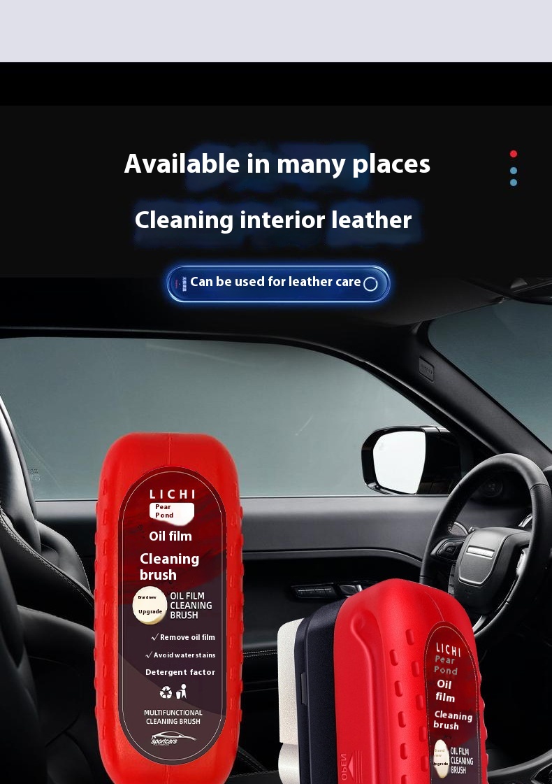 Automotive Oil Film Cleaning Brush Windshield Car Glass Sponge Cleaner Universal Removes Dirt Glass Cleaning Wipe Board Tool