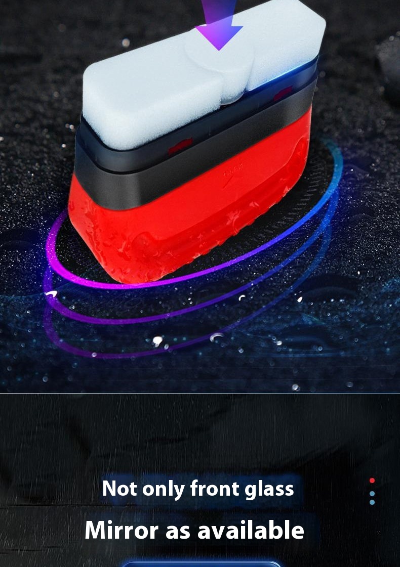 Automotive Oil Film Cleaning Brush Windshield Car Glass Sponge Cleaner Universal Removes Dirt Glass Cleaning Wipe Board Tool
