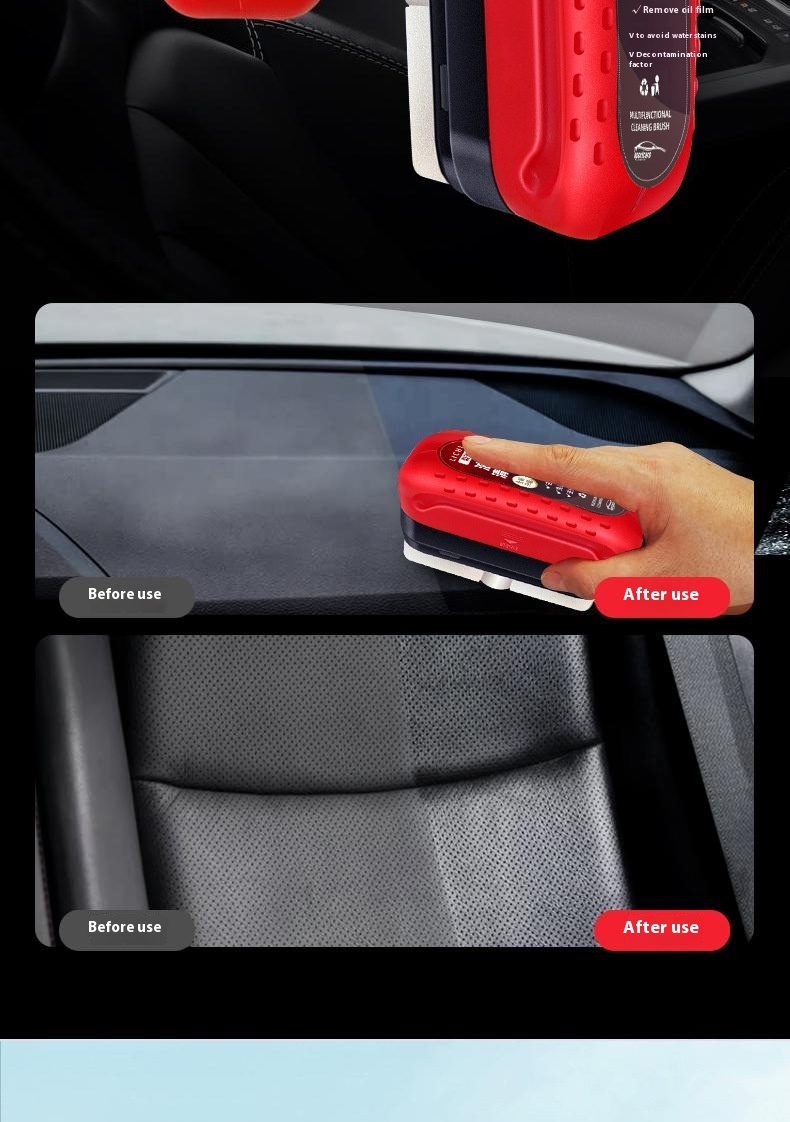 Automotive Oil Film Cleaning Brush Windshield Car Glass Sponge Cleaner Universal Removes Dirt Glass Cleaning Wipe Board Tool