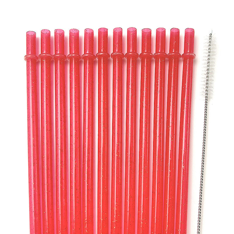 Reusable Double Thick Hard Straw Gold Powder Color Band